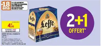 Intermarché Bière rituel d'abbaye leffe offre