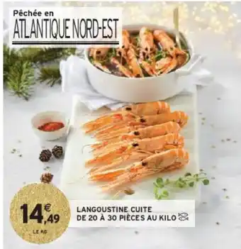 Intermarché Langoustine cuite de 20 à 30 pièces au kilo offre