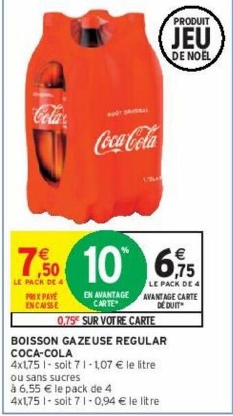 Intermarché Boisson gazeuse regular coca-cola offre