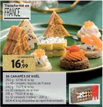 Intermarché 36 canapés de noël offre