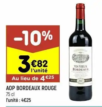 Leader Price Aop bordeaux rouge offre
