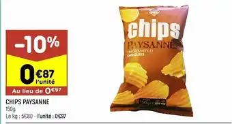 Chips paysanne