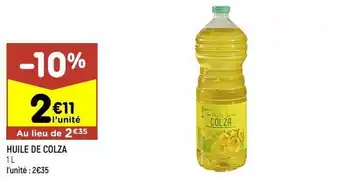 Leader Price Huile de colza offre