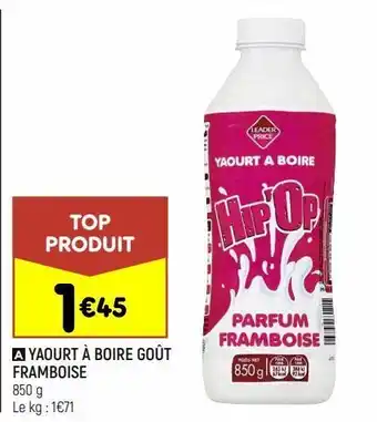 Leader Price Yaourt à boire goût framboise offre