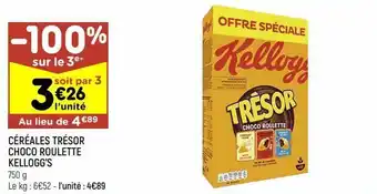 Leader Price Céréales trésor choco roulette kellogg's offre