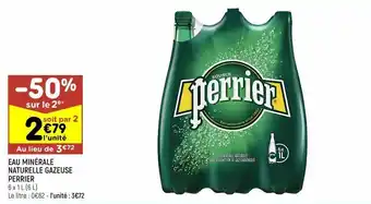 Leader Price Eau minérale naturelle gazeuse perrier offre