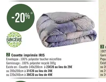 Couette Imprimee IRIS
