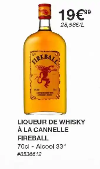 Costco Liqueur De Whisky à La Cannelle Fireball offre