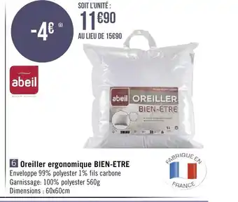 Géant Casino Oreiller Ergonomique BIEN-ETRE offre
