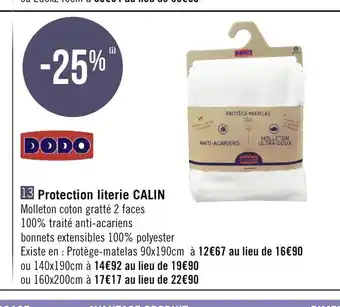 Géant Casino Protection Literie Calin offre