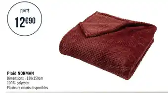 Géant Casino Plaid NORMAN offre