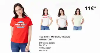 Costco Tee-shirt Mc Logo Femme Wrangler offre