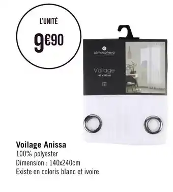 Géant Casino Voilage Anissa offre