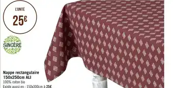 Géant Casino Nappe Rectangulaire 150x250cm AI offre