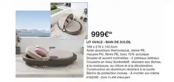 Costco Lit Ovale - Bain De Soleil offre