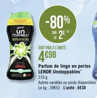 Géant Casino Parfum De Linge En Perles Lenor Unstoppables offre