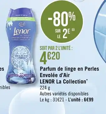 Géant Casino Parfum De Linge En Perles Envolee D'Air Lenor La Collection offre