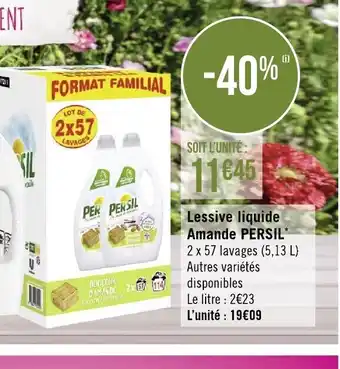 Géant Casino Lessive Liquide Amande Persil offre