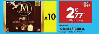 10 Mini Bâtonnets Magnum