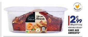 ALDI Cake Aux Abricots Véritable Délice offre