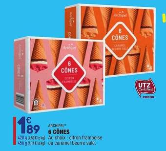 ALDI 6 Cônes Archipel offre