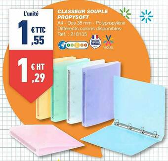 Bureau Vallée Classeur Souple Propysoft offre