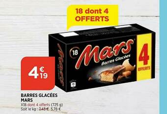 Barres Glacées Mars