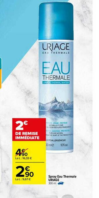 Carrefour Spray Eau Thermale Uriage offre