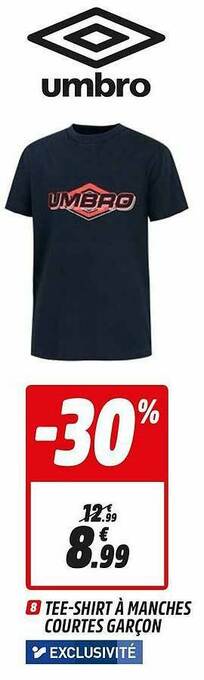 Intersport Tee-shirt à Manches Courtes Garçon - Umbro offre