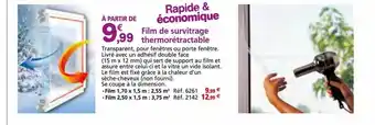 Provence Outillage Film de survitrage thermorétractable offre