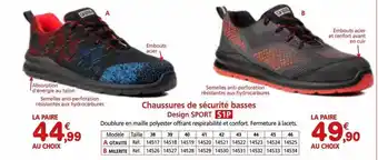 Provence Outillage Chaussures de securité basses design sport s1p offre