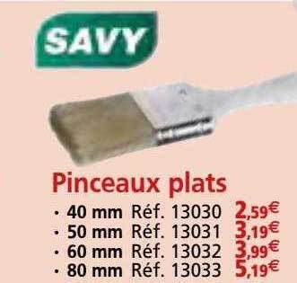 Provence Outillage Savy pinceaux plats offre