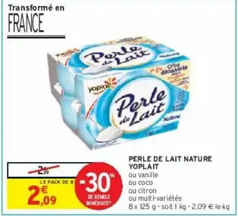 Intermarché Express Perle de lait nature yoplait offre