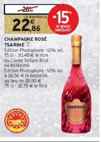 Intermarché Express Champagne rosé tsarine ∆ offre