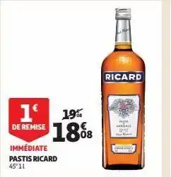 Auchan Supermarché Pastis ricard offre