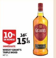 Auchan Supermarché Whisky grant's triple wood offre