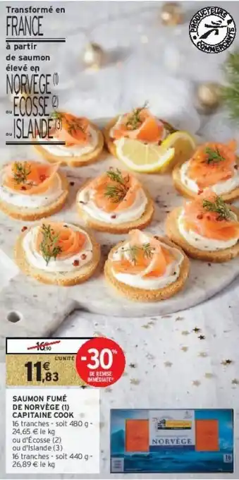 Intermarché Hyper Saumon fumé de norvège (1) capitaine cook offre