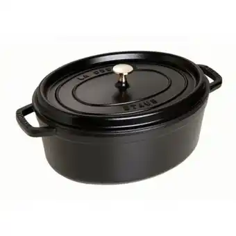 Cocotte en fonte ovale 33 cm noir mat