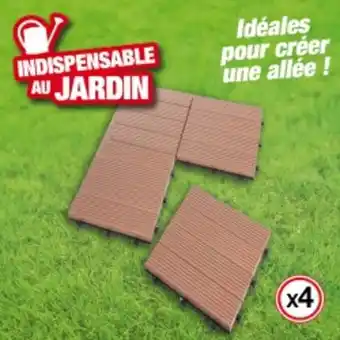 Outiror Lot de 4 dalles en bois... offre
