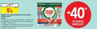 Tablettes lave-vaisselle platinium+ citron x24 (b) fairy