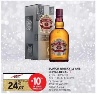 Intermarché Express Scotch whisky 12 ans chivas regal ∆ offre