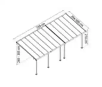 E.Leclerc Brico Pergola 22.2m² gris anthracite capri - 705603 - palram offre