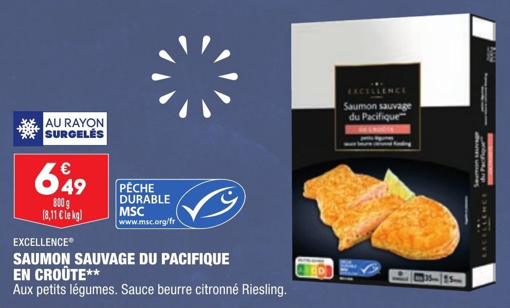 Promo Saumon sauvage du pacifique en croûte EXCELLENCE chez ALDI