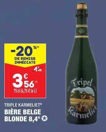 BiĂšre belge blonde 8,4 TRIPLE KARMELIET