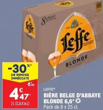 ALDI Bière belge d'abbaye blonde 6,6 LEFFE offre