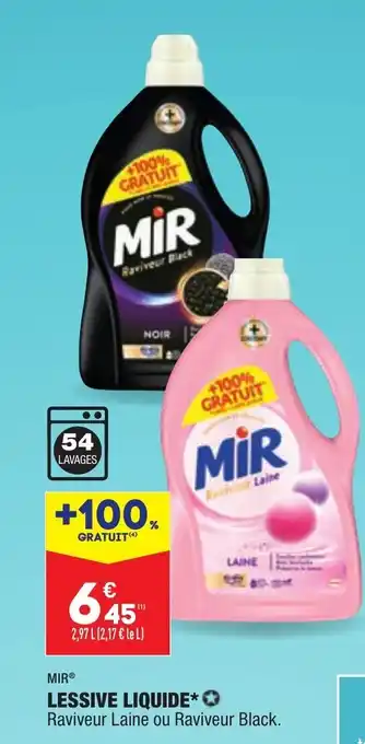 ALDI Lessive liquide MIR offre