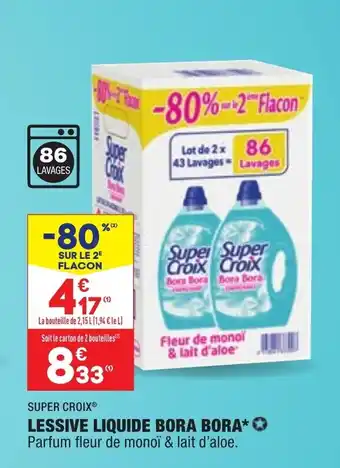 ALDI Lessive liquide bora bora SUPER CROIX offre