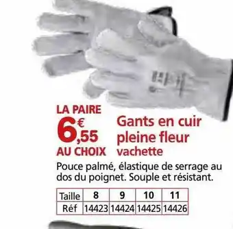 Provence Outillage Gants en cuir pleine fleur vachette offre
