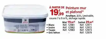 Provence Outillage Peinture mur et plafond offre
