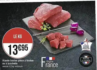Casino Supermarchés Viande bovine pièce à fondue ou à brochette offre